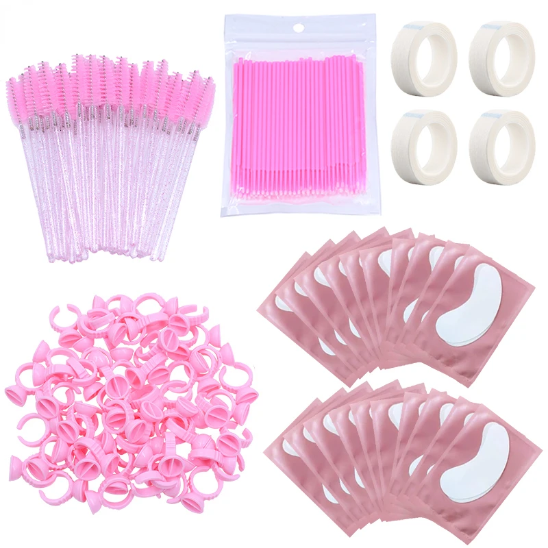 264Pcs Wimpern Verlängerung Werkzeuge Set Micro Wimpern Pinsel Klebeband Kleber Ring Halter Undereye Pads Mascara Zauberstab Applikatoren Image