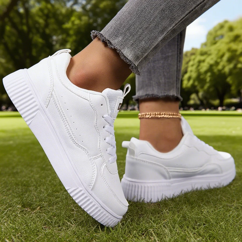 Mode Frauen Casual Schuhe Atmungsaktive Wanderschuhe Flache Schuhe Turnschuhe Weiß Weibliche Schuhe Sport Laufen Im Freien Zu Fuß Für Männer