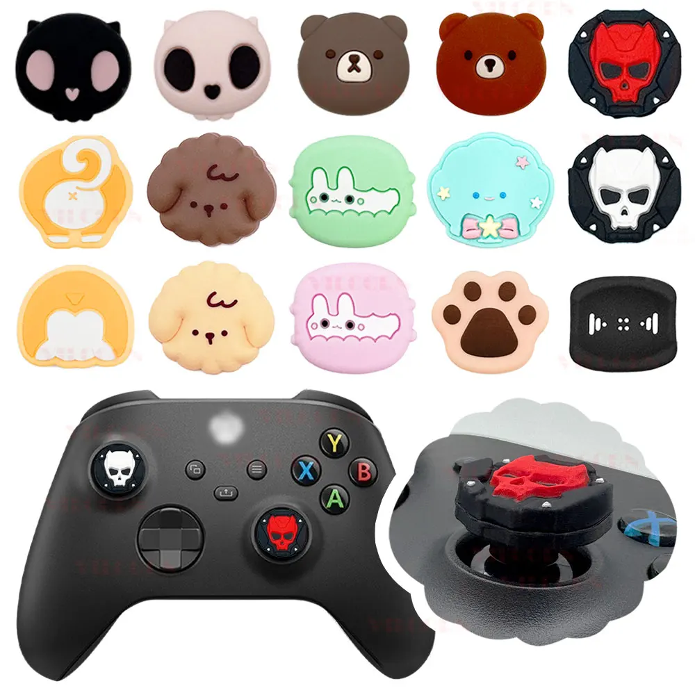 Gemusterte Daumengriffkappen mit großem Kontaktbereich für große Analogsticks – Komfortable Joystick-Abdeckung für Switch2/PS5/Xbox
