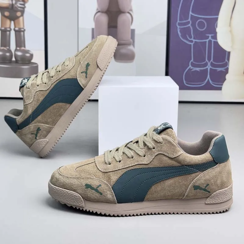 Große Herren-Sneaker für den Herbst: Luxuriöse, atmungsaktive, niedrige Sportschuhe im Vintage-Stil – Rutschfeste Outdoor-Freizeitschuhe