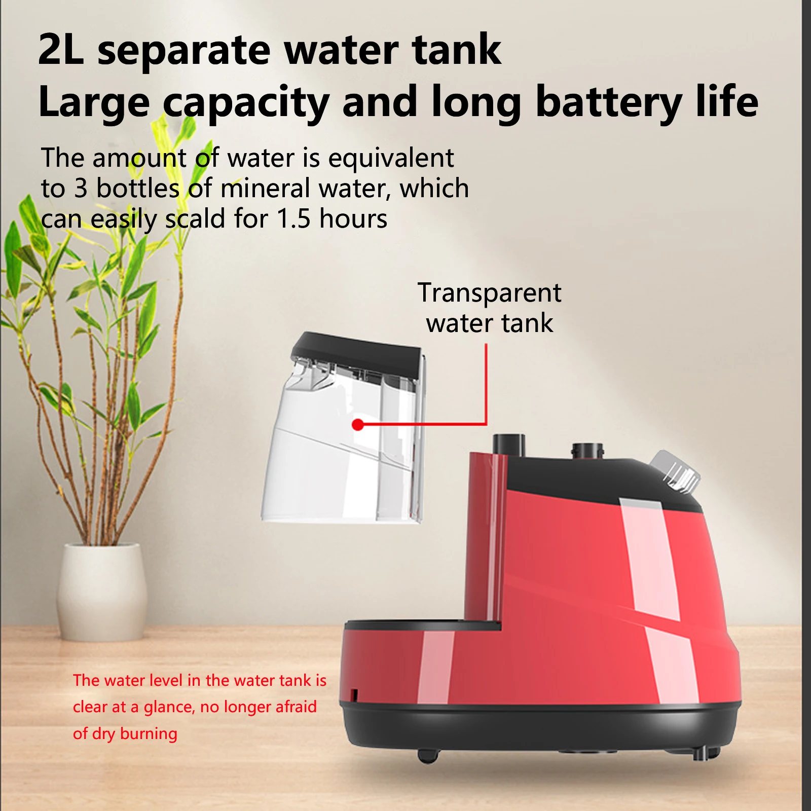 Défroisseur Vapeur Vertical, Fer à Repasser Électrique Haute Puissance pour Usage Domestique et Commercial (Magasins de Vêtements), Machine à Repasser sur Pied avec Vapeur Puissante, Détachant de Plis
