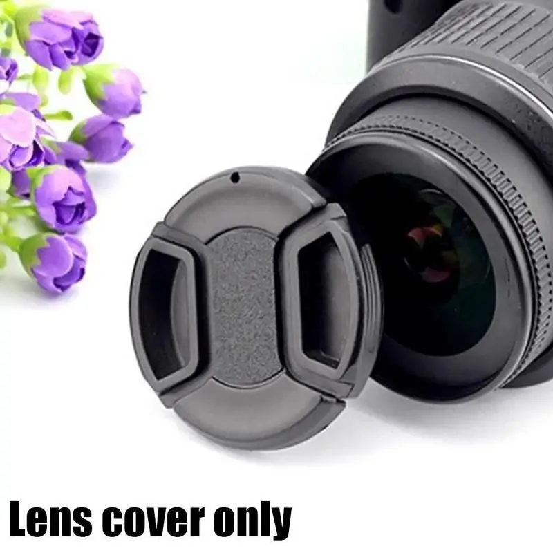 55-mm-Objektivdeckel mit Mittelklemme, universelle Frontabdeckung für Canon, Nikon, Sony, Pentax, Olympus, Panasonic, Fujifilm Image