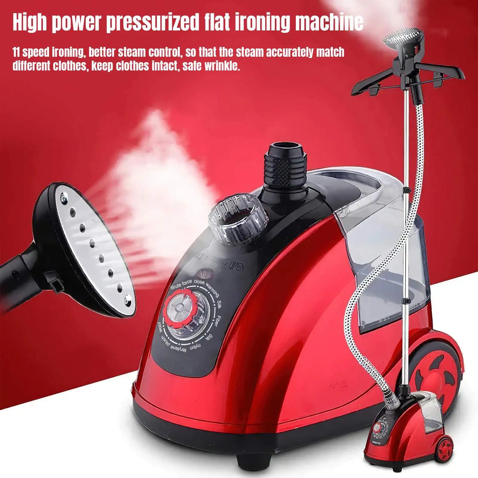 Défroisseur Vapeur Vertical Intelligent Haute Puissance 1800W, 11 Vitesses, Réservoir d