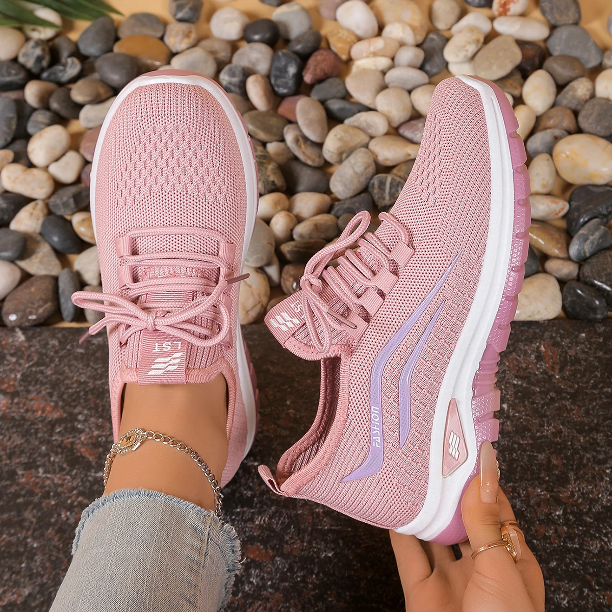 Damenschuhe, Freizeitschuhe für Damen. Neue, atmungsaktive, rutschfeste, bequeme Sportschuhe aus Mesh mit weicher Sohle