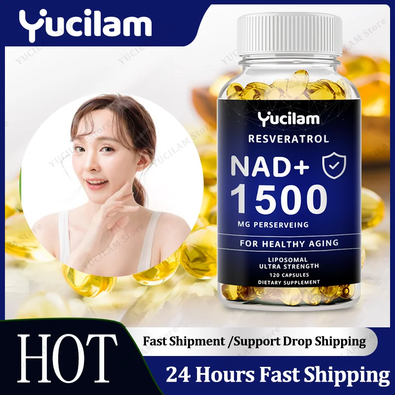 NAD Capsules Supplements - with Resveratrol, Natural Energy, Anti-aging & Cellular Health, Strengthens The Immune System