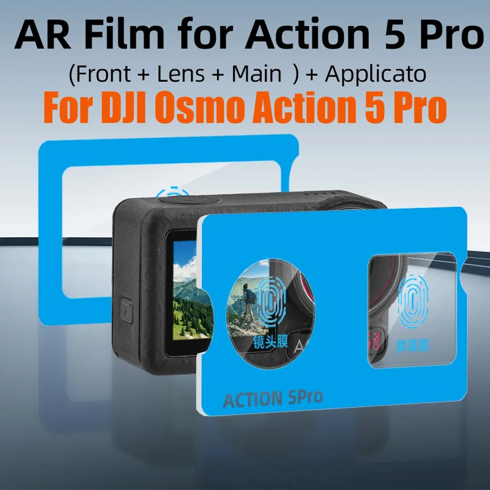Objektiv- und Displayschutzfolie für DJI Osmo Action 5 Pro, 9H gehärtetes Glas, kratzfest, einfach zu installierende Glasfolie für DJI Action 5 Pro Image