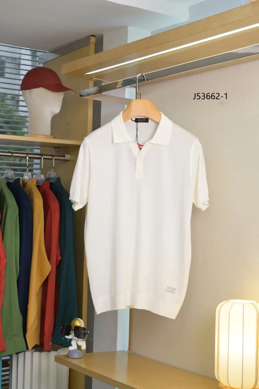 OECHSLI Poloshirt aus Seide für Herren, 2025, neue Mode, Stickerei, elastisch, kurzärmelig, dünn, Komfortqualität, große Größe M-4XL