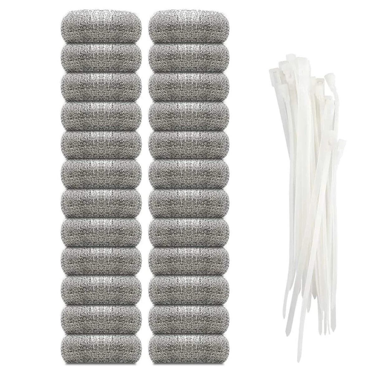 24 Stück Fussel-Fangfilter für Waschmaschinen, Wäsche-Netzfilter mit 24 Stück Kabelbinder Image