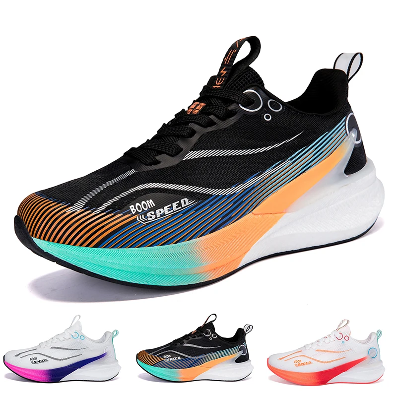 Neue Herren Carbon-Laufschuhe Leichte Bequeme Atmungsaktive Mesh-Freizeitschuhe Damen Sommer Outdoor Jogging Sportschuhe