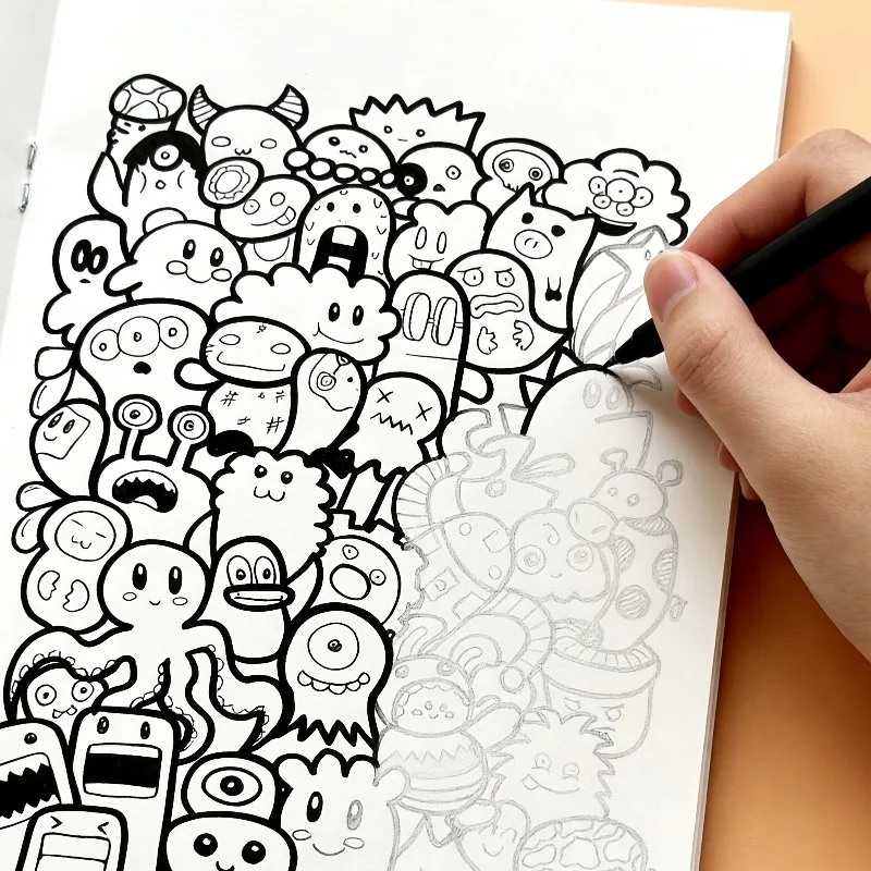 Ein stressabbauendes, unterhaltsames Farb-Graffiti-Kunstbuch, geeignet für künstlerische Kreationen, um Stress abzubauen, ein kreatives Kunstgeschenk für Erwachsene Image
