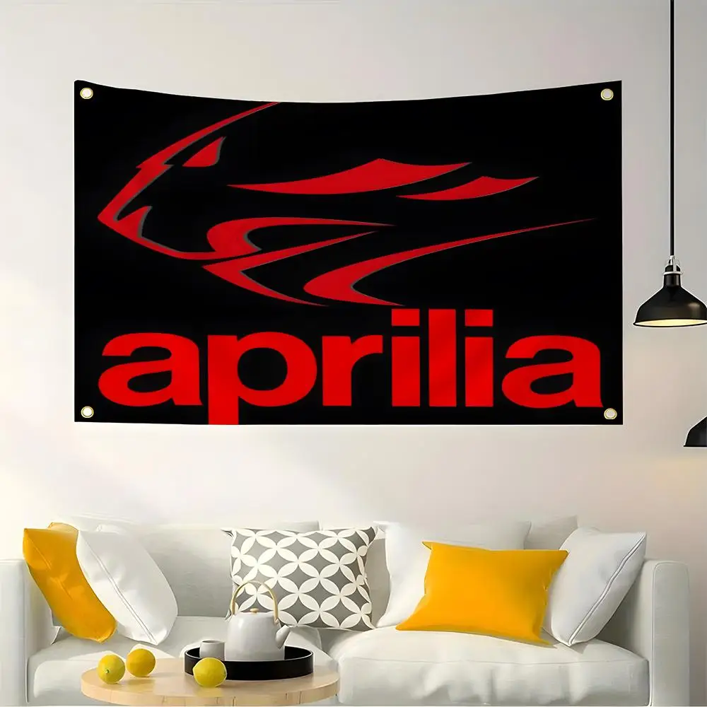 Flaggen für drinnen und draußen, dekorative Flaggen, maßgefertigte Möbel, Wand- und Gartendekorationen sowie einzigartige Artikel. A-Aprilia Motorrad Image
