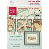 DIMENSIONS Relax Renew Refresh Beach Seashells Punch Needle Embroidery Craft Kit 10 x 8