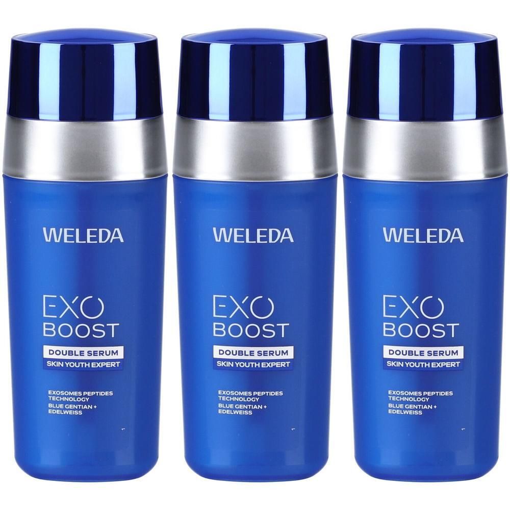 Weleda Siero Viso Doppio Esosomi Genziana Blu + Stella Alpina 3x30 ml