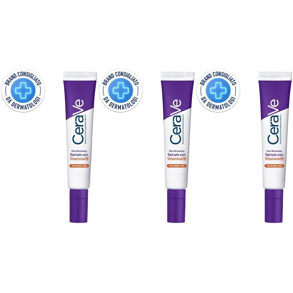 CeraVe Skin Renewing Siero Vitamina C, Con 10% C Pura, 3 Ceramidi Esse