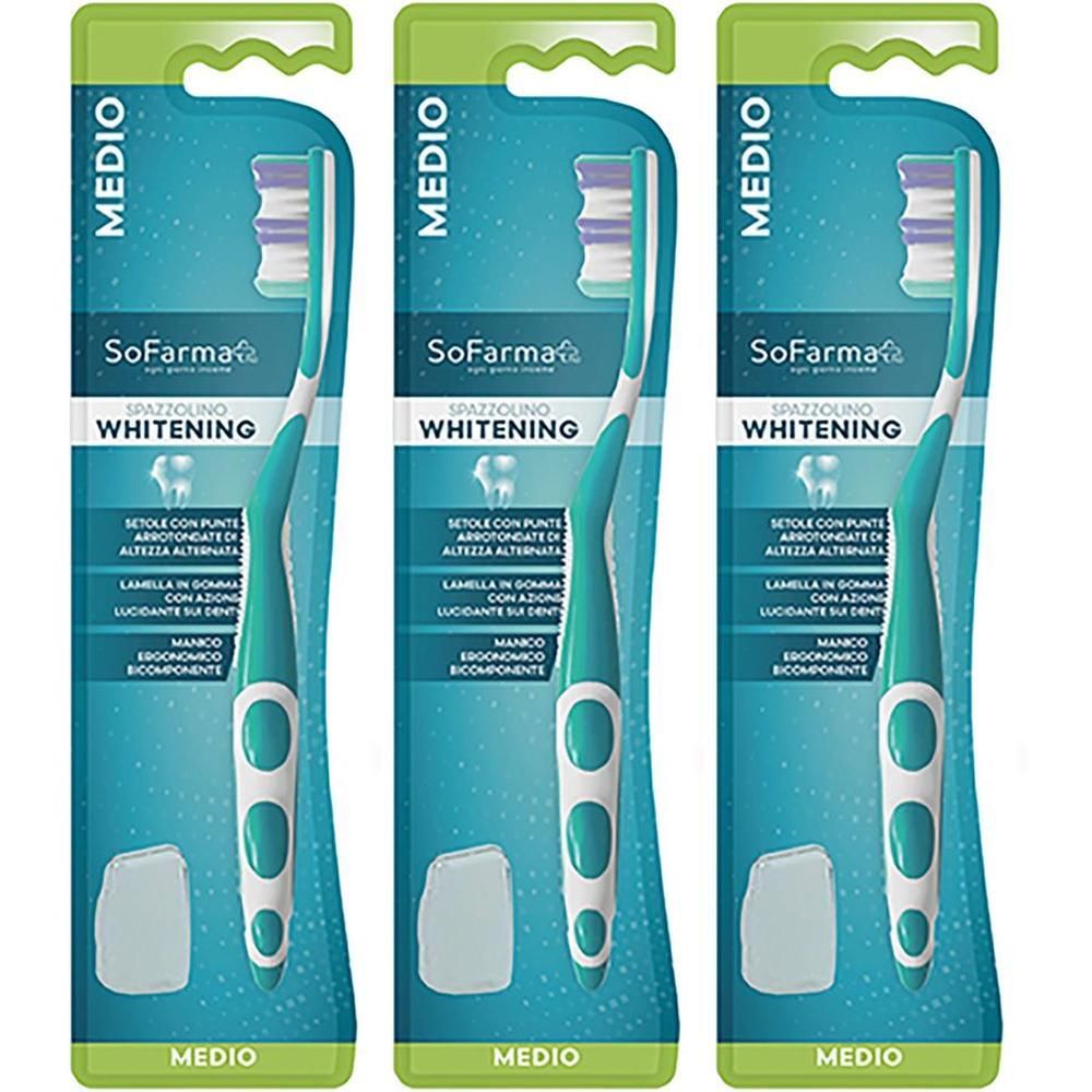 Sofarmapiu' Spazzolino White Setole Medie 3x1 St