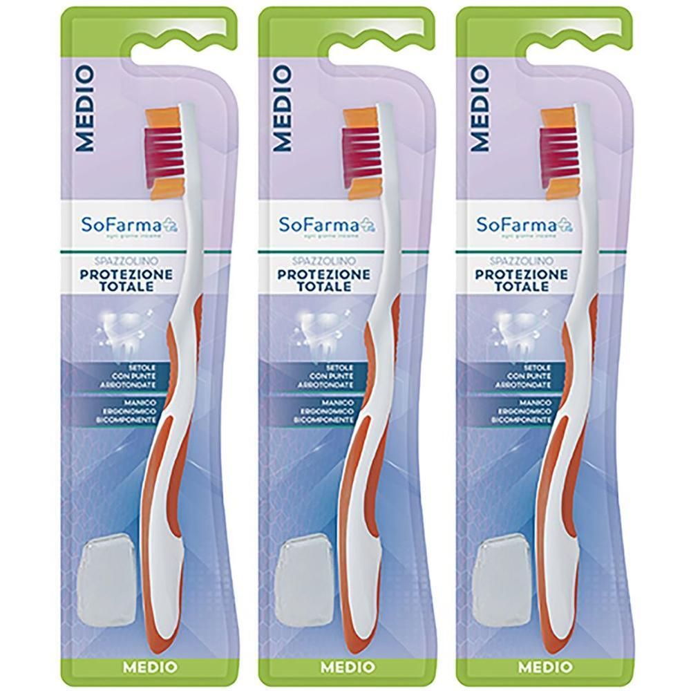 Sofarmapiu' Spazzolino Total Protection Setole Medie 3x1 St