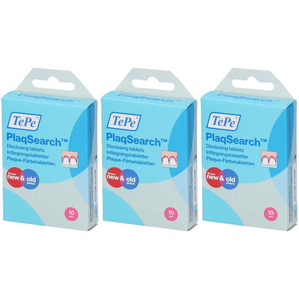 TePe PlaqSearch Compresse Rivelatrici Di Placca 10 3x10 St