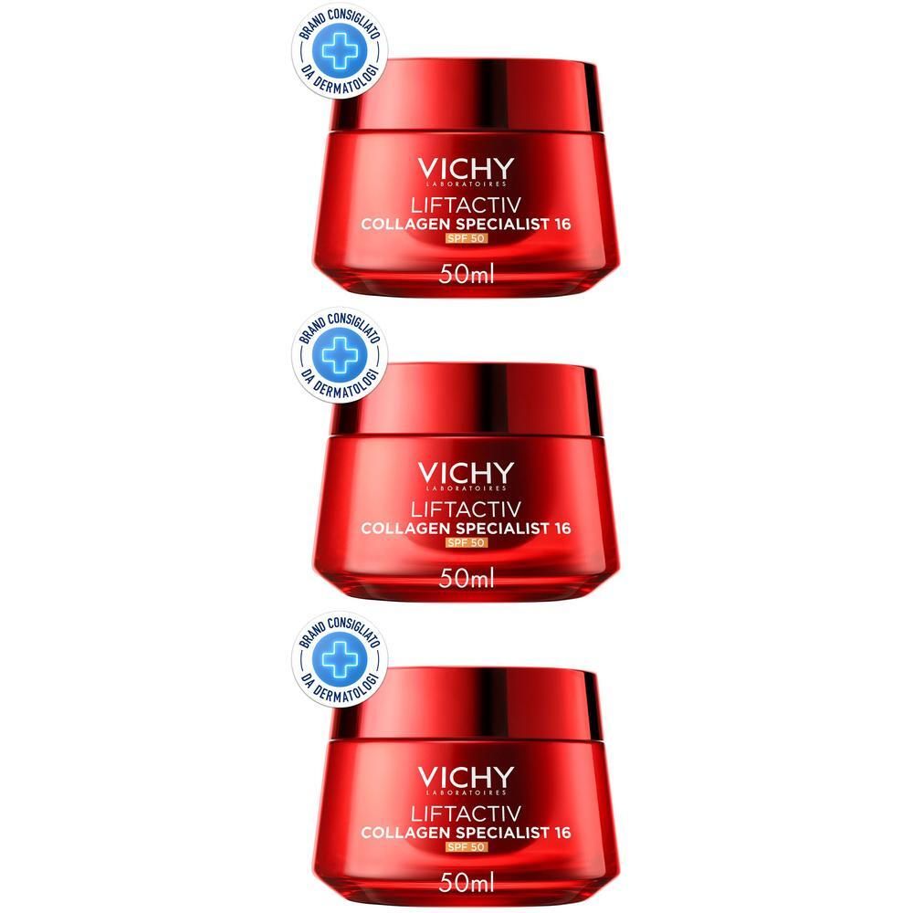 Vichy Liftactiv Collagen Specialist 16 Crema SPF50 Ricaricabile 3x50 m
