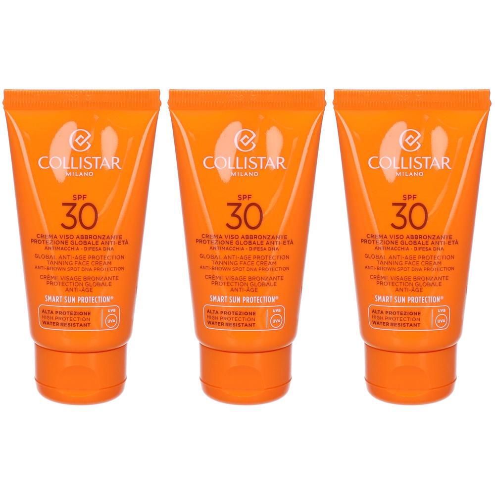 Collistar Crema Viso Abbronzante Protezione Globale Anti-età Spf 30 3x
