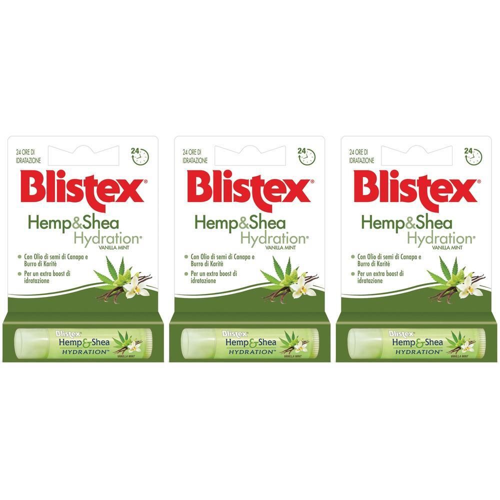 Blistex® Hemp & Shea Hydration Stick Labbra 3x4,25 g