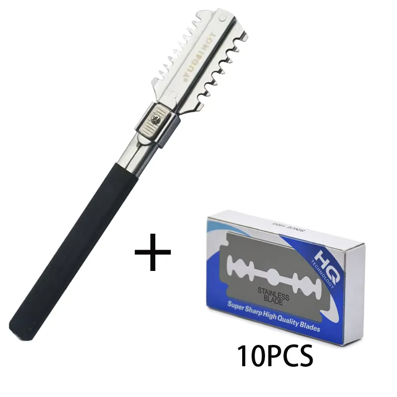 Doppel-Edge Rasieren Haarschnitt Rasiermesser Klingen Manuelle Haar Schneiden Werkzeuge Bart Trimmer Barbershop Styling Zubehör Klinge Set Image