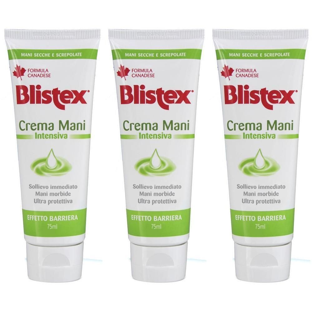 Blistex Crema Mani Intensiva Tubo 75Ml* 3x75 ml