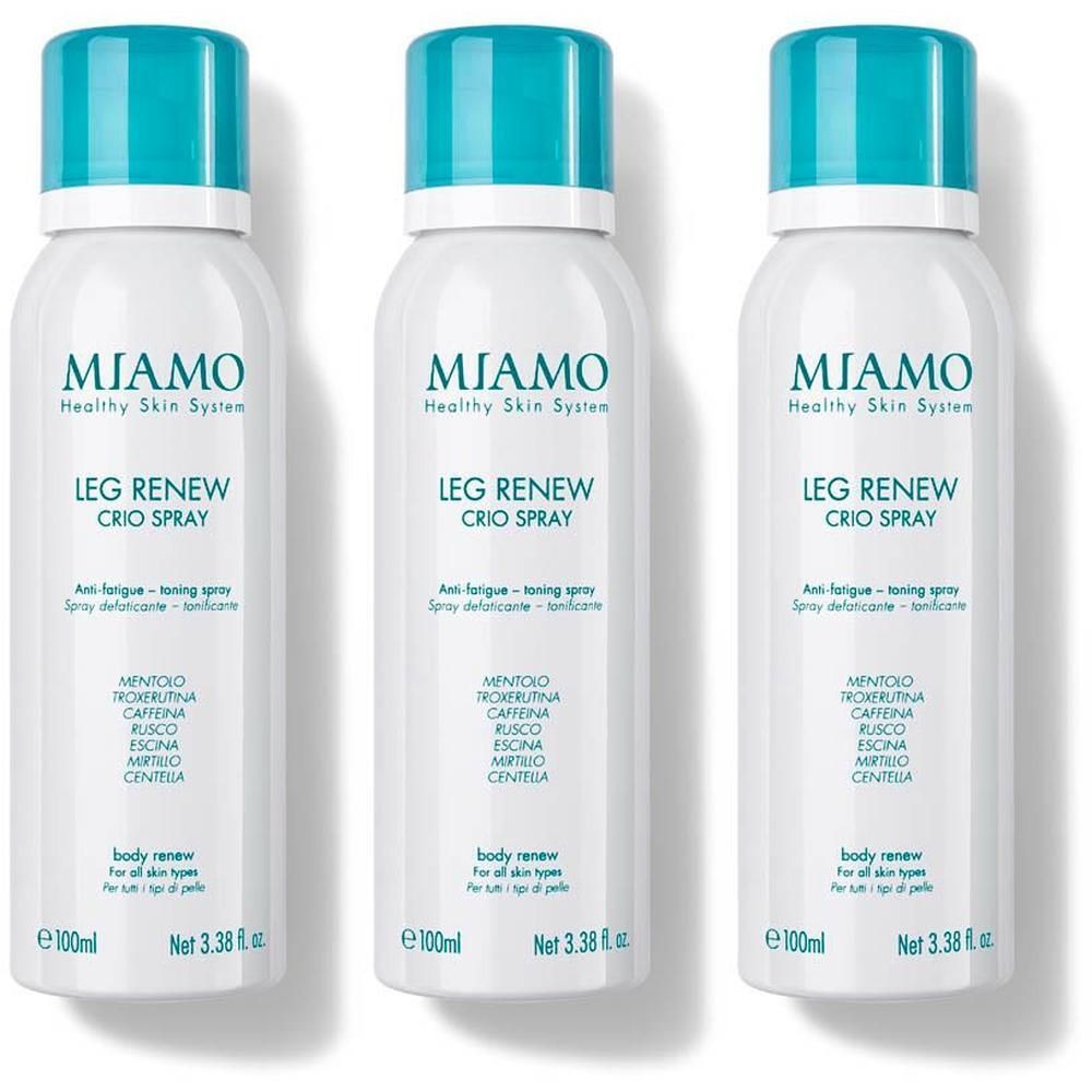 Miamo Leg Renew Crio Spray Defaticante Gambe 3x100 ml Soluzione