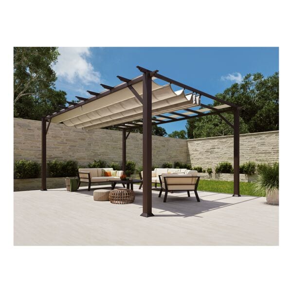 Paragon Outdoor Pavillon »Florida« inkl. Sonnensegel Dunkelbraun