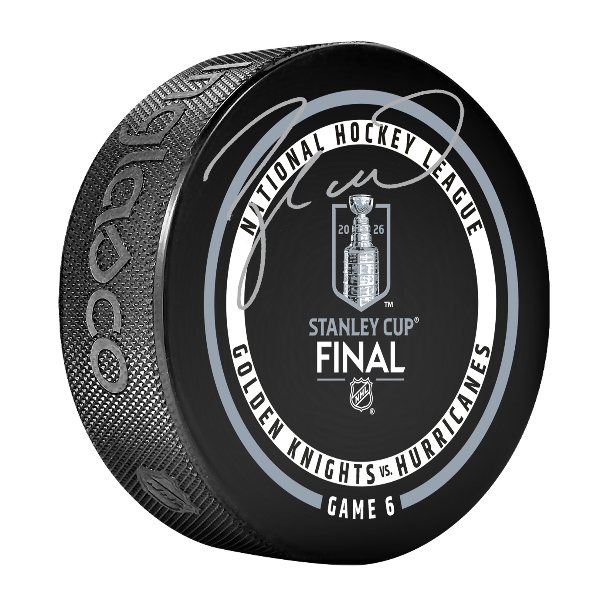 "Taylor Hall, Carolina Hurricanes, signierter offizieller Spielpuck der Stanley-Cup-Sieger 2026" Image
