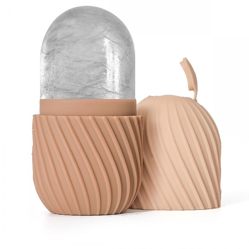 Ice Face Roller, Reusable Silicone Mold Face Massage Eye Facial Beauty Skin Care Tools Apply Ice for Shrink Pores Anti Wrinkle Face Beauty Puffiness Relief Facial Massager Skin Care Tools