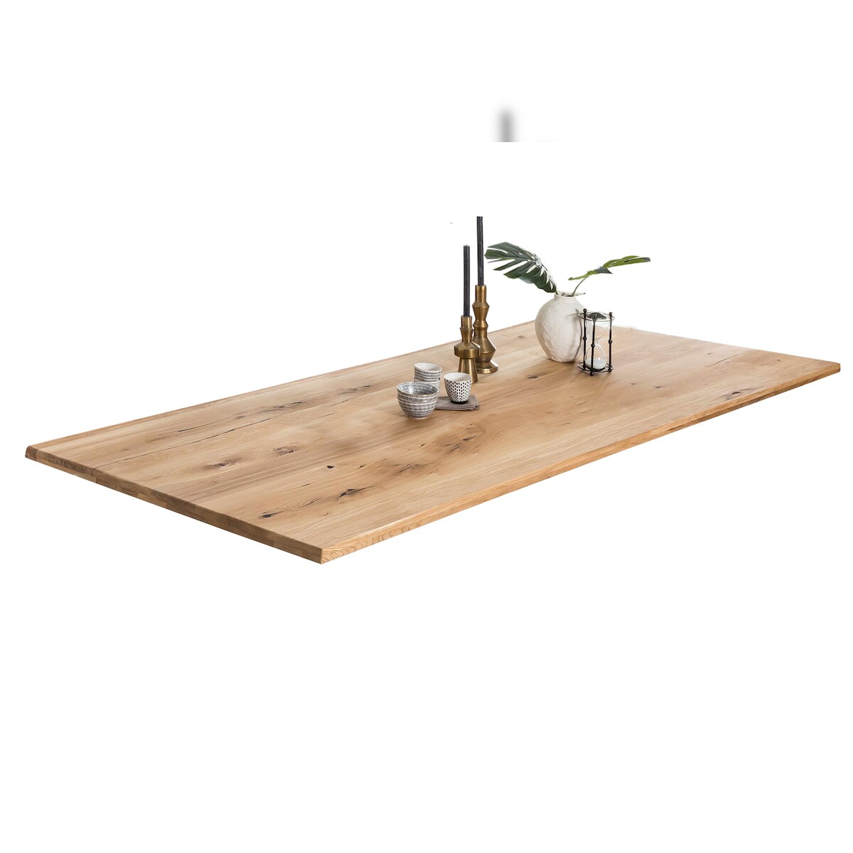 SIT Möbel Esstisch Wildeiche | Platte 40 mm natur | Gestell Metall schwarz | B 240 x T 100 x H 76 cm | 16052-11 | Serie TOPS & TABLES Image