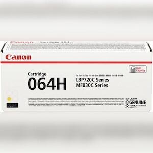 Canon Toner Cartridge 064HBK, gelb, für LBP722Cdw, ca. 10.400 Seiten Image