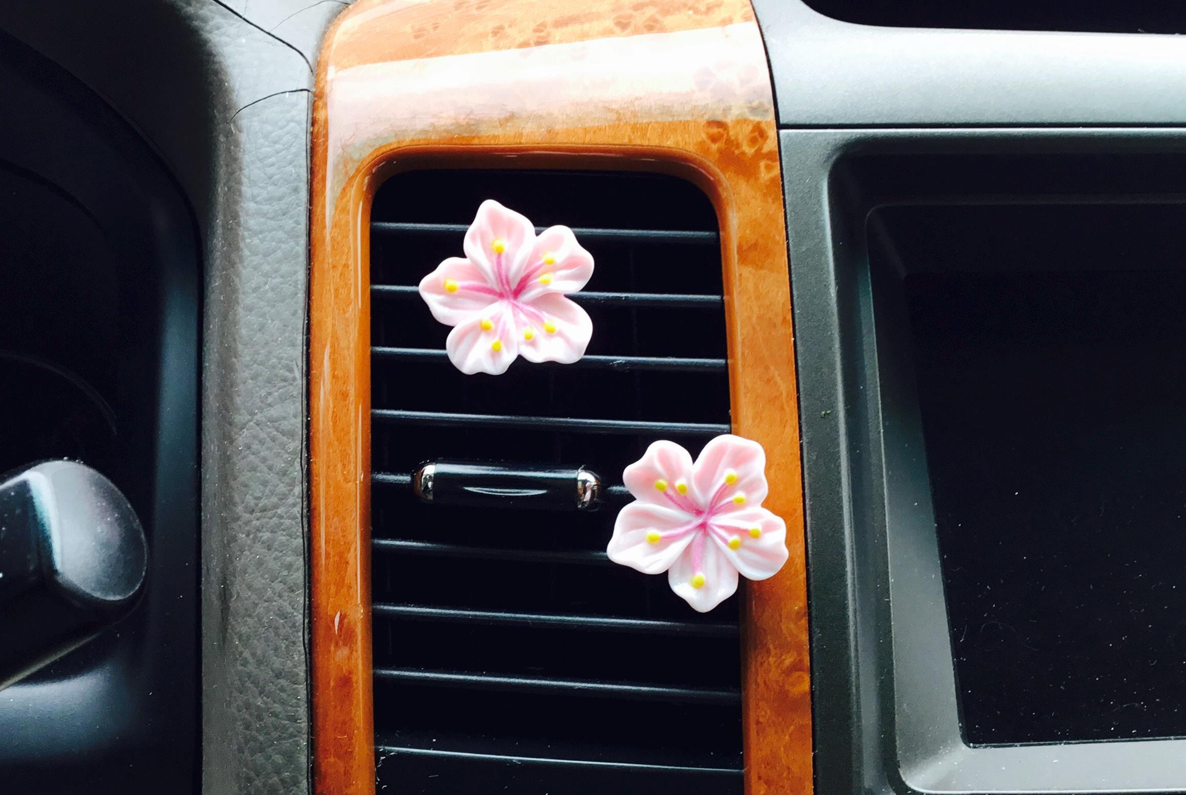 Pink Hibiscus Flower Vent Clip