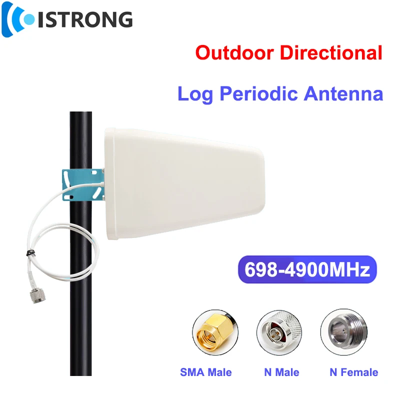 5G 4G 3G 2G Antenne 12dBi Outdoor Directional Booster 698-4900MH Log Periodic Antenne Handy Signal verstärker N Weibliche SMA Image