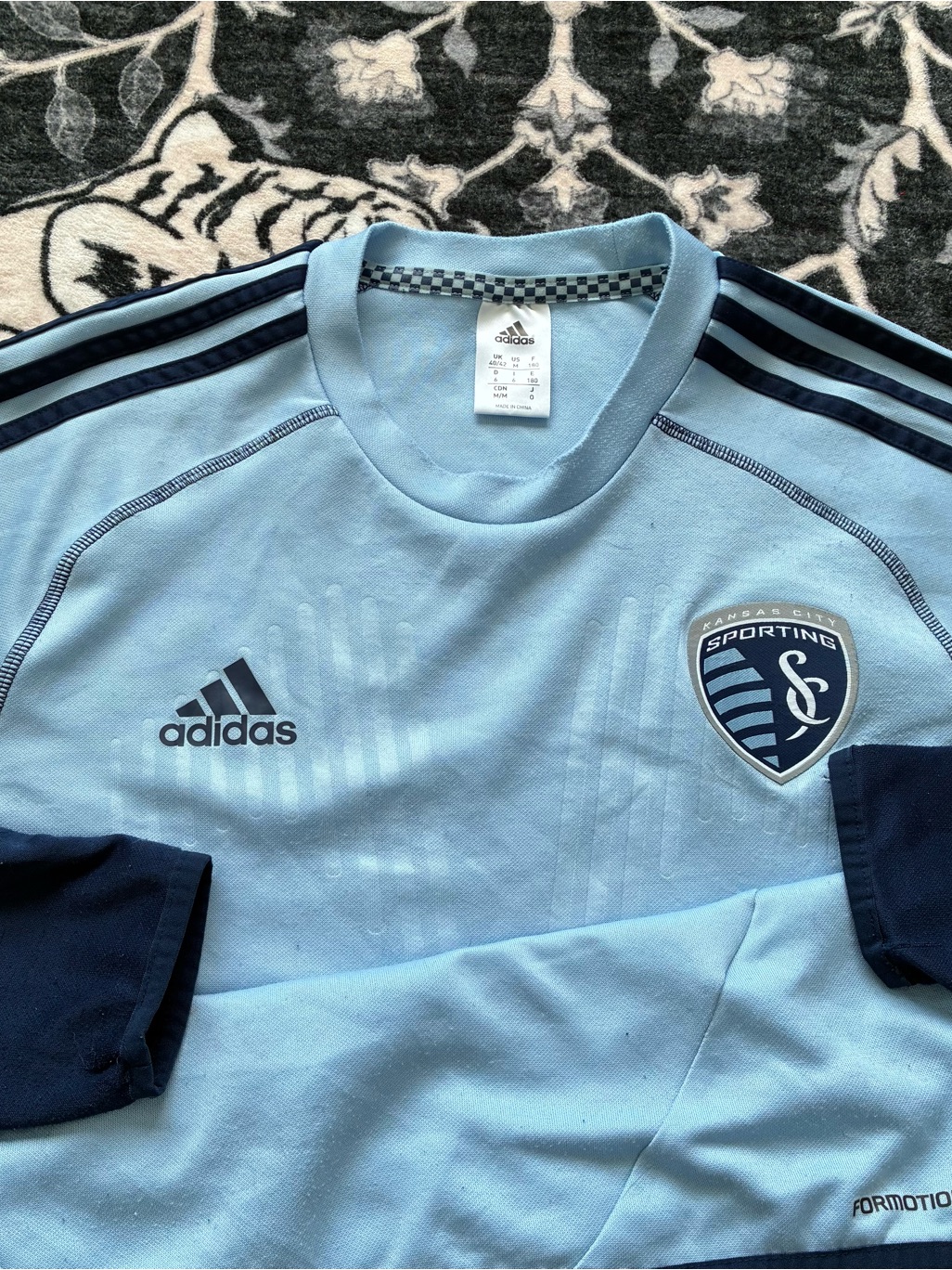 Adidas Shirts | 004 - Adidas Sporting Kansas City Kc Mls Soccer Football Goalie Jersey | Color: Blue/White | Size: M