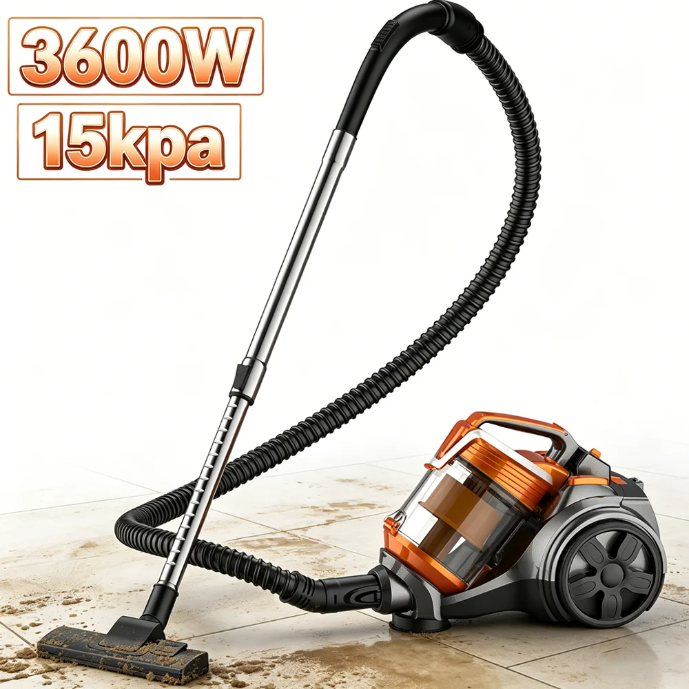 3600W 15000PA Staubsauger mit Hoher Saugleistung Handstaubsauger Smart Home Reiniger für Boden, Teppich, Sofa & Tierhaare Image