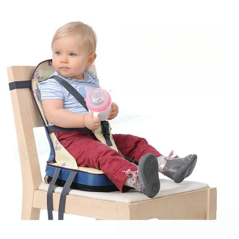 Klappbarer Baby-Sitzerhöhungssitz – tragbarer Kinder-Esssitz mit Hochstuhlkissen, Säuglingsstuhltasche, perfekt für Reisen und den Heimgebrauch Image