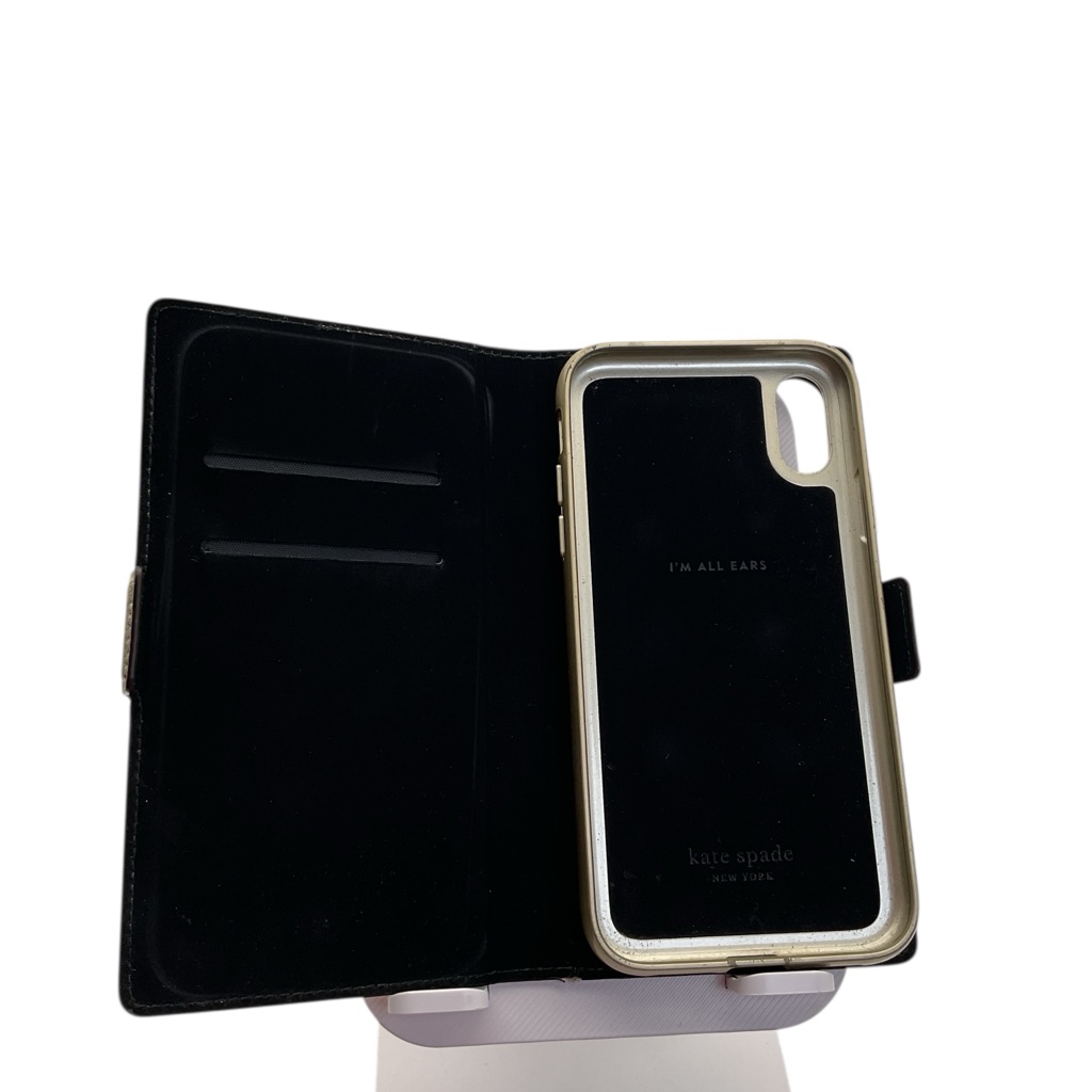 Kate Spade Cell Phones & Accessories | Kate Spade Black And Gold Folio Phone Case Phone Removeble | Color: Black/Gold | Size: Os