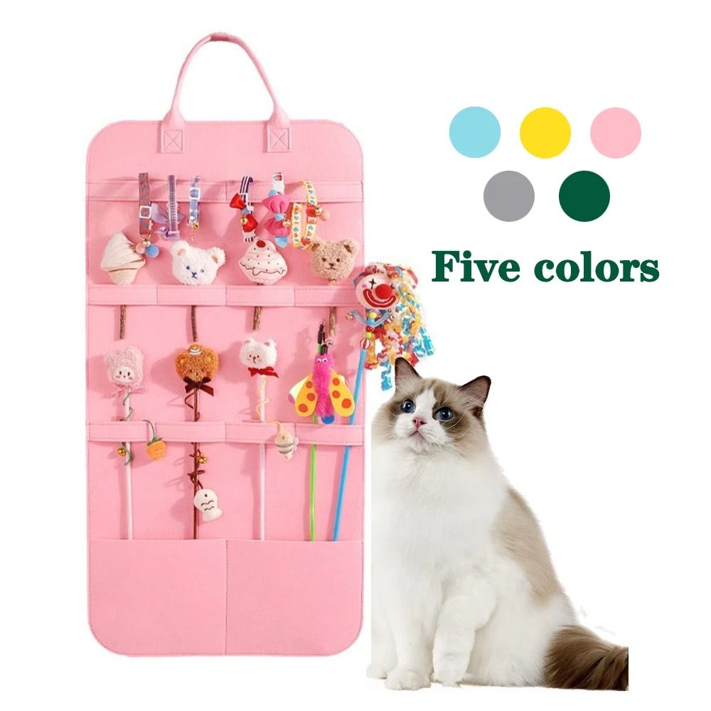 Pet Toy Storage Organizer Bag For Cat Toys Dog Accessories And Interactive Pet Supplies green