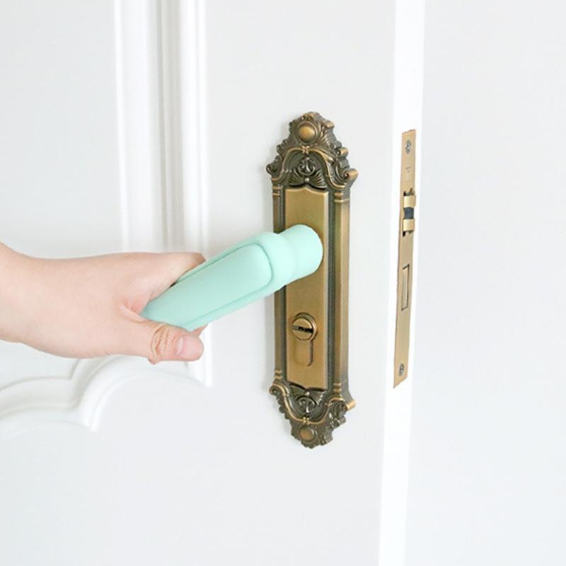 Silicone Door Handle Protector Child Safety Anti Collision Door Handle Cover pink