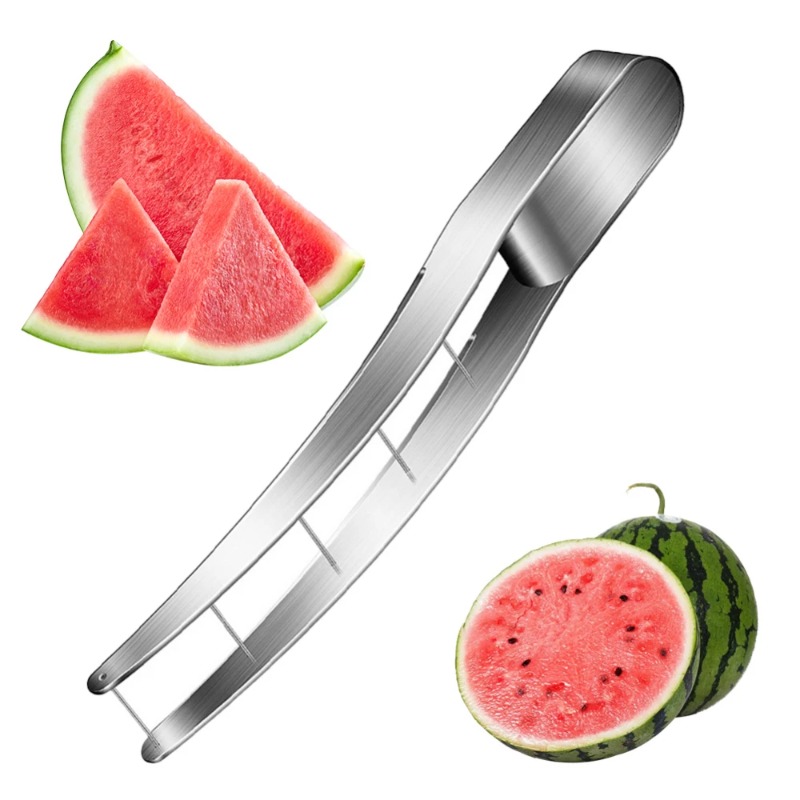 Manual Watermelon Cube Cutter & Stainless Steel Fruit Slicer With Fork Set Effortless Kitchen Fruit Cutter Manual Watermelon Cube Cutter & Stainless Steel Fruit Slicer With Fork Set Effortless Kitchen Fruit Cutter