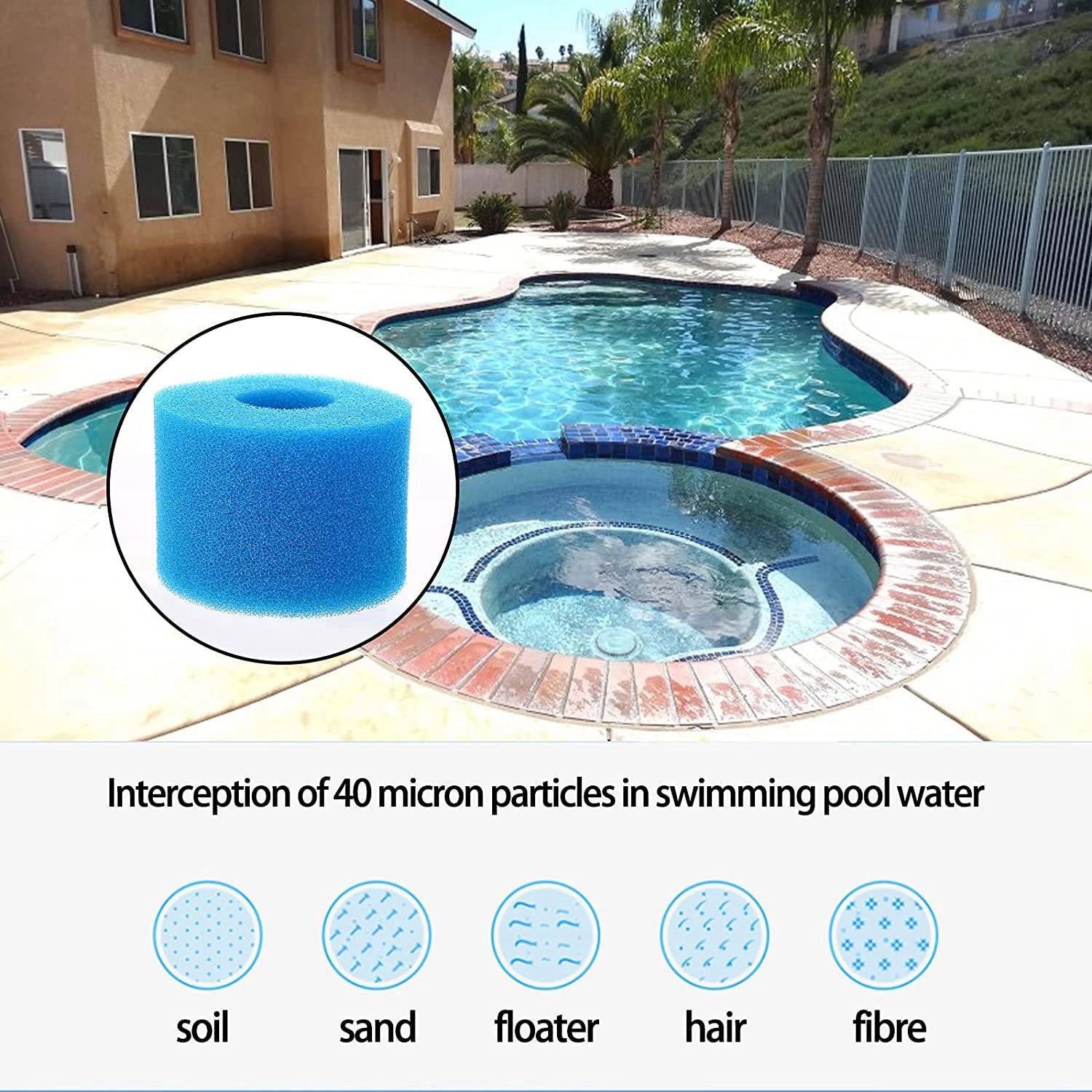 Reusable Filter Cartridge Sponges For Intex PureSpa Filter Care Reusable Filter Cartridge Sponges For Intex PureSpa Filter Care