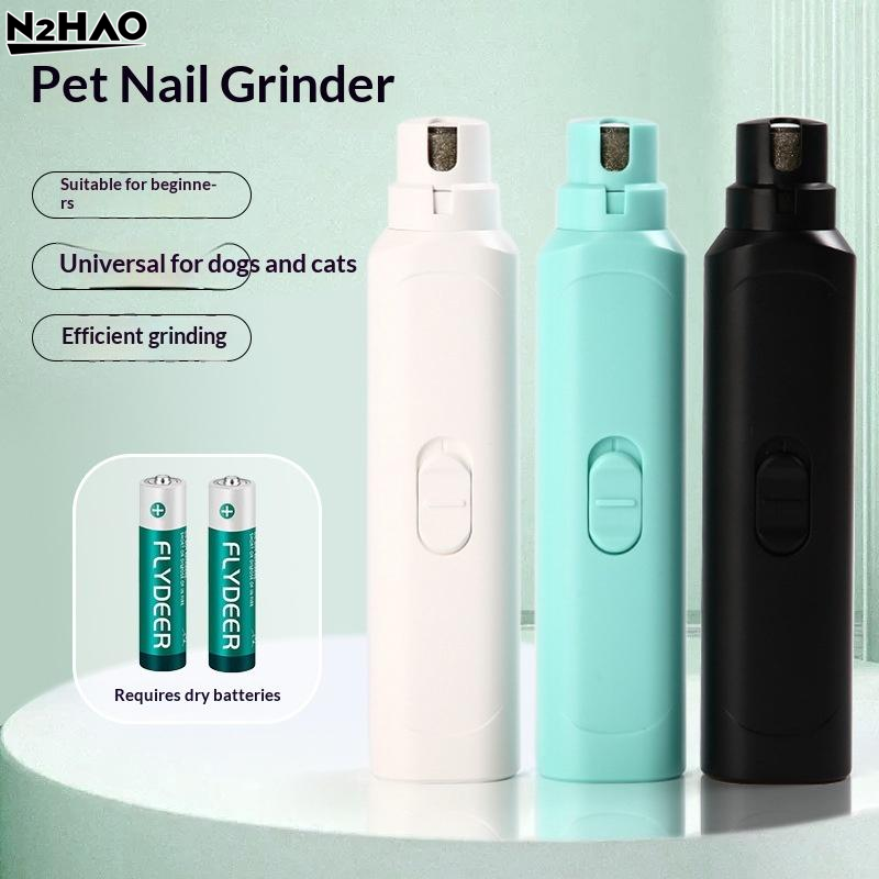 Pet Supplies 1Pcs Pet Grooming Tools Pet Nail Grinder Dog Cat Battery Model Nail Trimmer Large And Small Dogs Nail Clipp light Blue