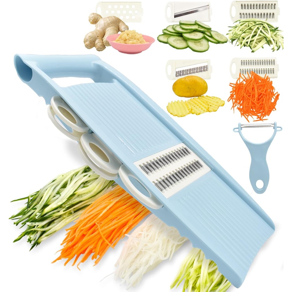 Premium 5 In 1 Vegetable Slicer & Kitchen Cutter Multi Blade Julienne Slicer & Potato Chips Maker Premium 5 In 1 Vegetable Slicer & Kitchen Cutter Multi Blade Julienne Slicer & Potato Chips Maker
