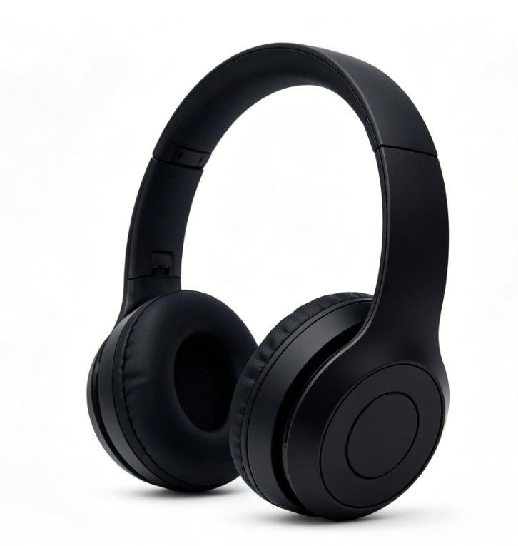 Pro Bluetooth Over Ear Headphones With HD Mic & HiFi Stereo Sound black