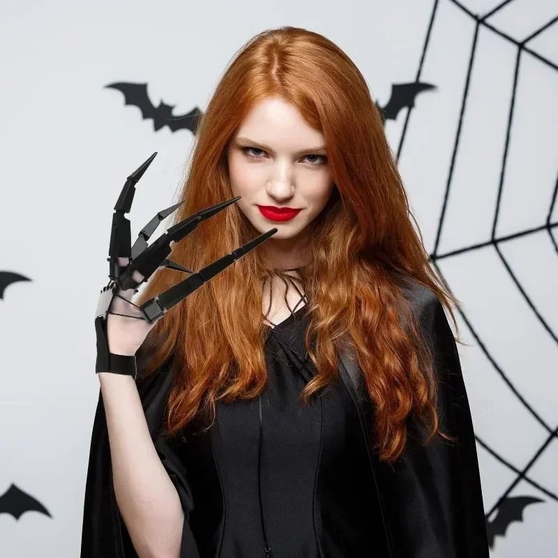 Articulated Skeleton Finger Costume Gloves pair