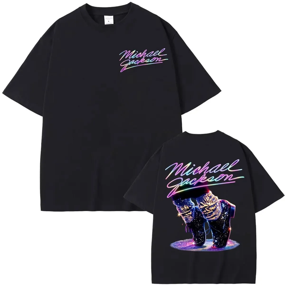 King of Pop Michael Jackson 2026 Film-T-Shirt, Unisex Mode Hip-Hop Pop-Musik Sommer Lässiges Streetwear T-Shirt