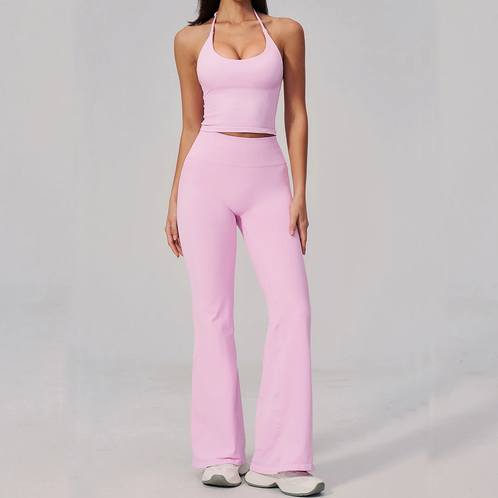 Ensemble de yoga sans couture pour femme, survêtement de sport, ensemble de fitness 2 pièces, legging et brassière de sport respirants, tenue de sport pour femme