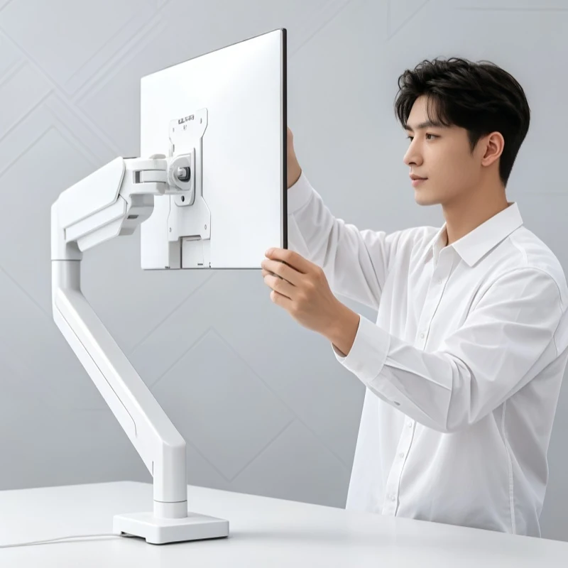 Universelle Einzelmonitorhalterung bis zu 32 Zoll und 19,8 Pfund pro Bildschirm, Computer-Tischhalterung, verstellbare Computerhalterung Image