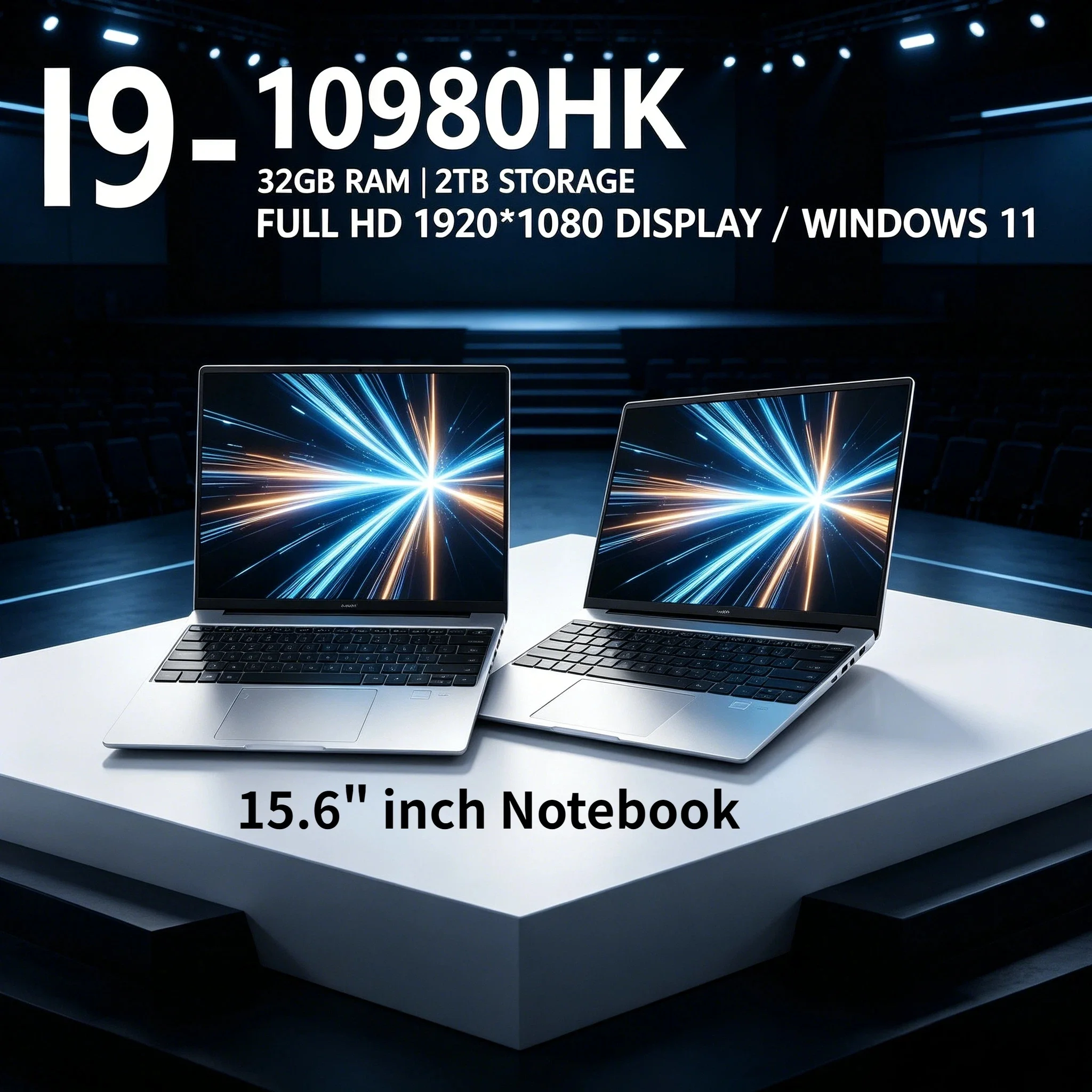 Intel Core i9 10980HK 15,6 Zoll Laptop Windows 11 Pro 32GB DDR4 M.2 2TB SSD Ultrabook Computer Fingerabdruck-Entsperrung WLAN 4K Max Image